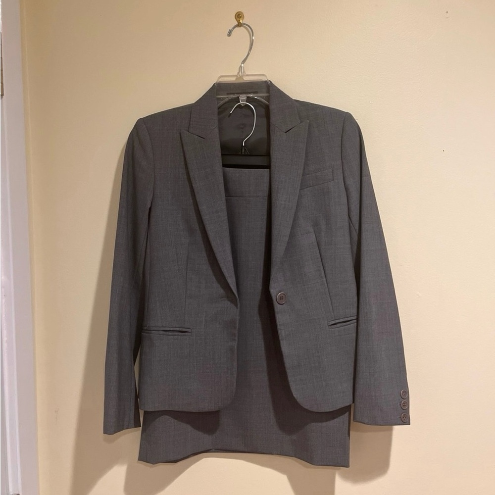 Theory Wool Skirt Suit